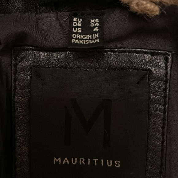 NWT MAURITIUS BLACK LEATHER STUDDED JACKET XS - Picture 7 of 14